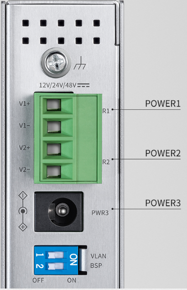 工業交換機電源連接