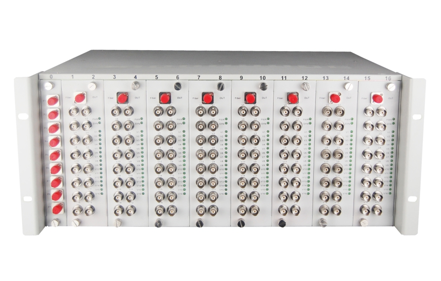 飛暢科技-128路機框式多業務視頻光端機