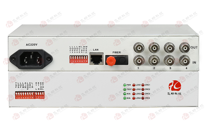 飛暢科技-4E1轉1路光以太協議轉換器
